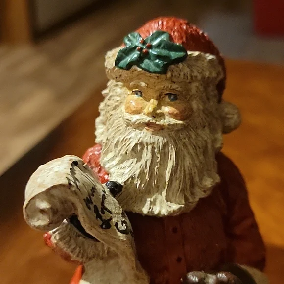 Vtg 1991 Stamped Santa Claus Christmas Story Good & Naughty List Statue Figurine - Picture 7 of 8